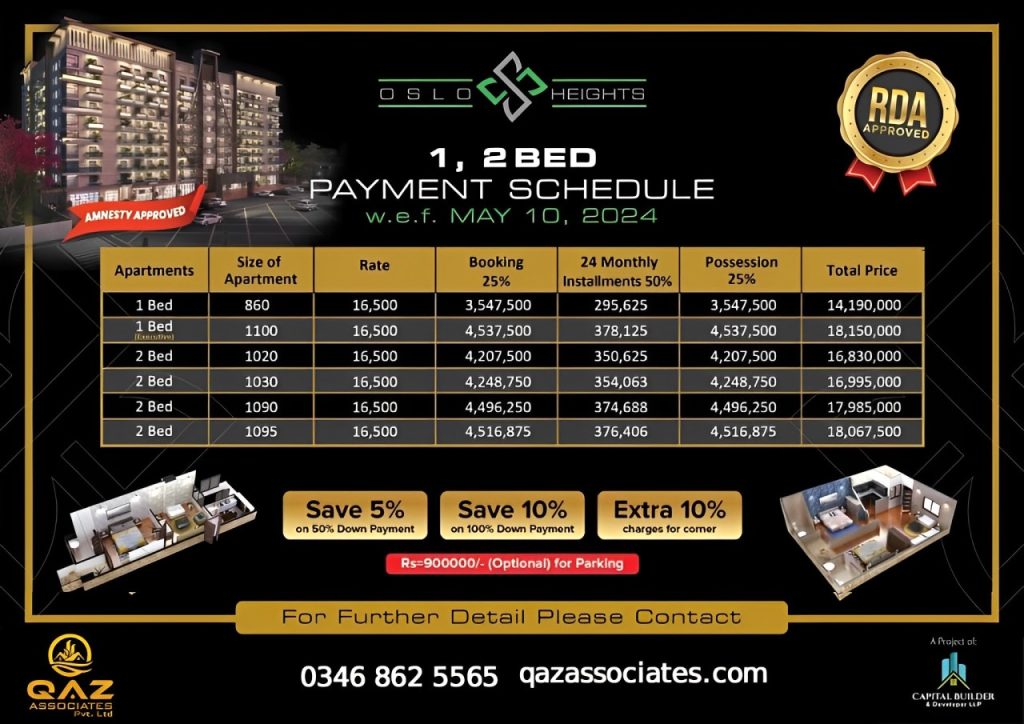 Oslo heights islamabad payment plan